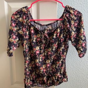 Long sleeve off the shoulder shirt